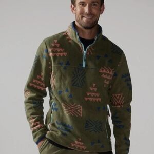 Chubbies Flame Commander Fair Isle Fleece Pullover Sweatshirt Geometric Aztec